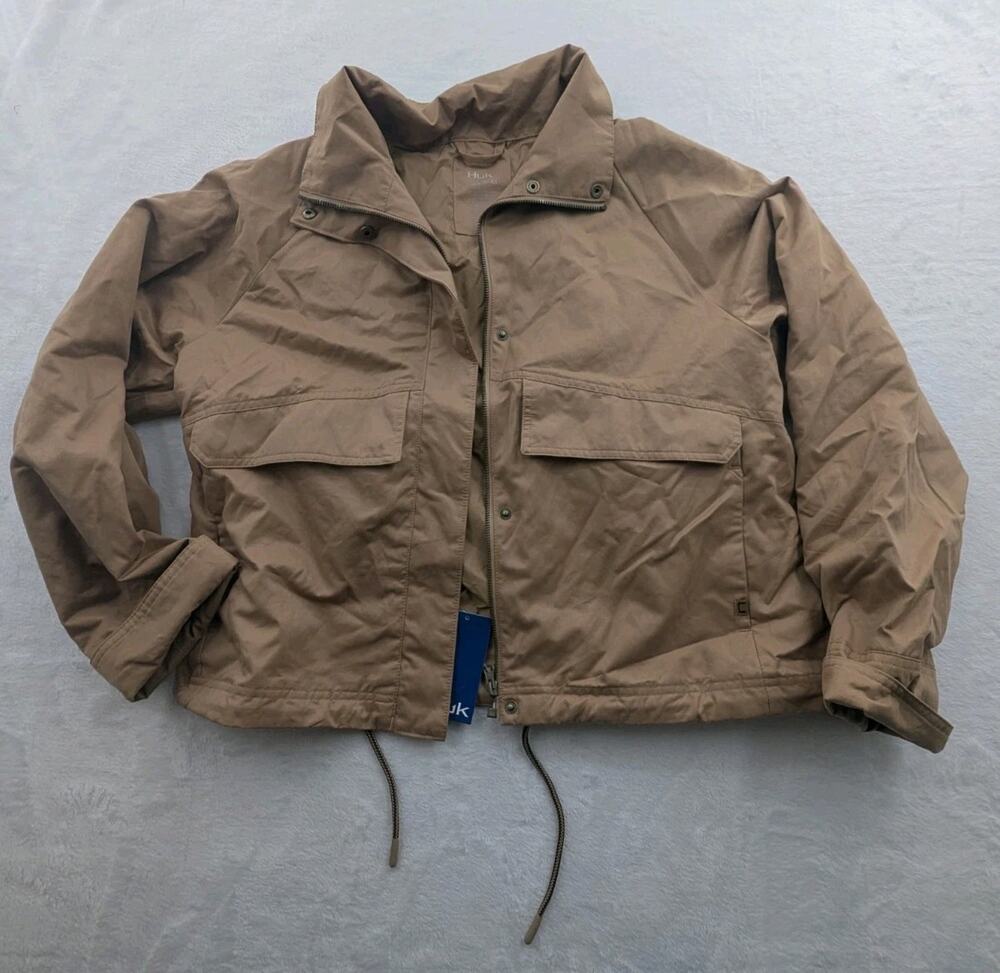 HUK Women's Size Medium Boatyard Full Zip Fishing Jacket Brown Marl NWT $130